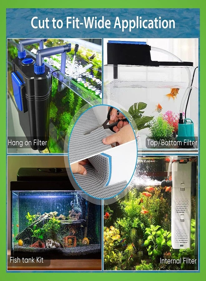 مجموعة إسفنجة فلتر حوض السمك من فاييناتو - إسفنجة قابلة لإعادة الاستخدام 8D (50 × 11 سم) ووسادة فلتر بيضاء (90 × 30 سم) - ترشيح ميكانيكي لأحواض السمك، وفلاتر الأحواض، وفلاتر العلب. - Image 5